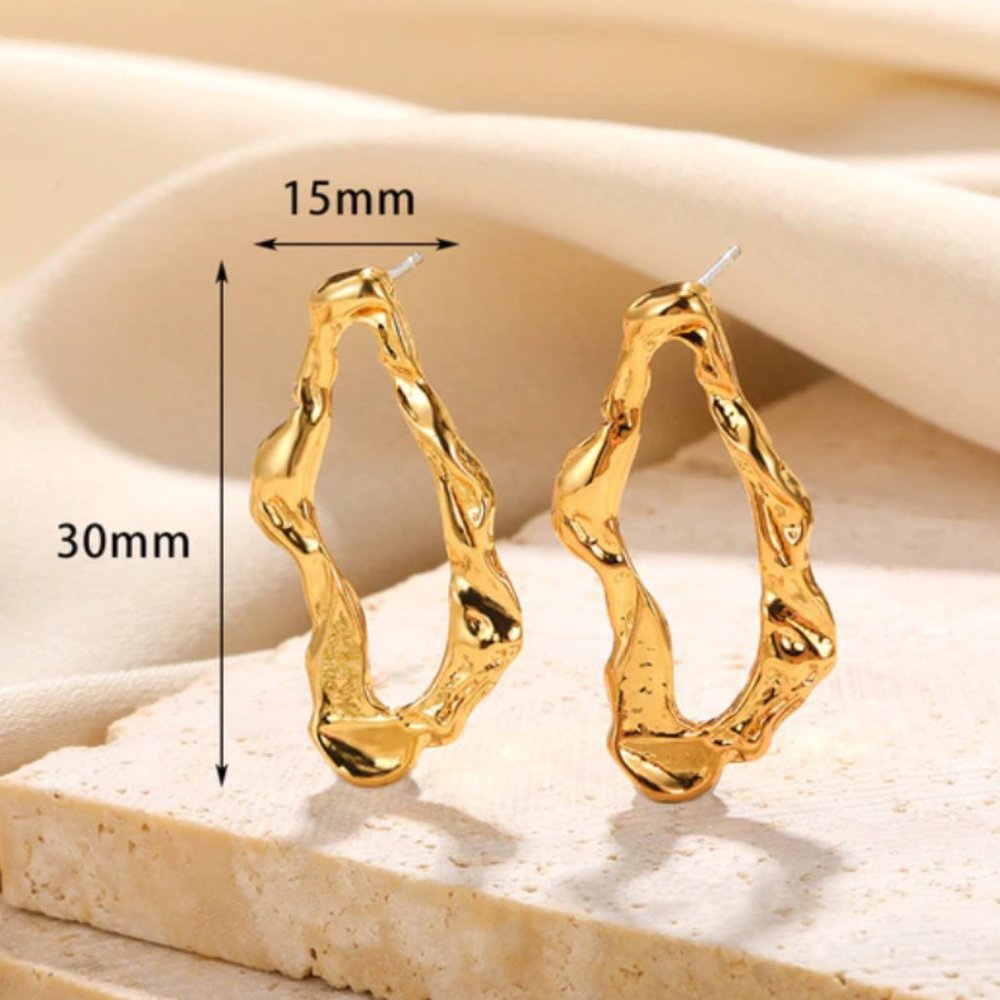 Zara minimalist oval earrings